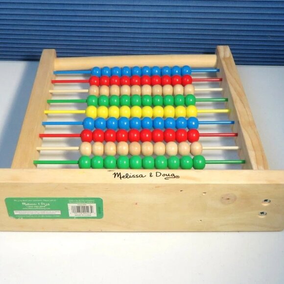 Melissa & Doug Abacus Wooden Counting Toy Educational 11.5 Inches High - Picture 3 of 3